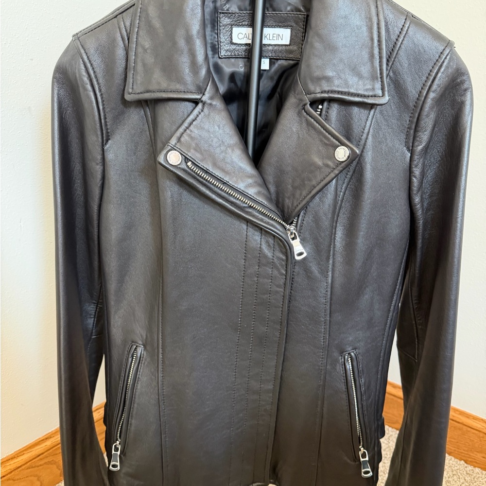 Calvin Klein Women's Black Leather Jacket